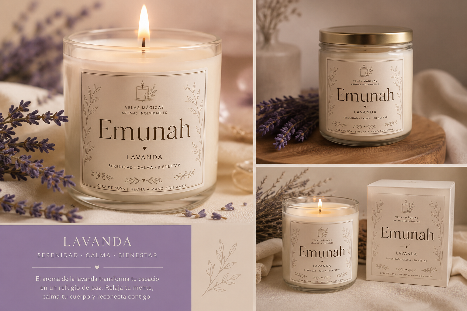 Serenidad Lavanda y vainilla Para relajación